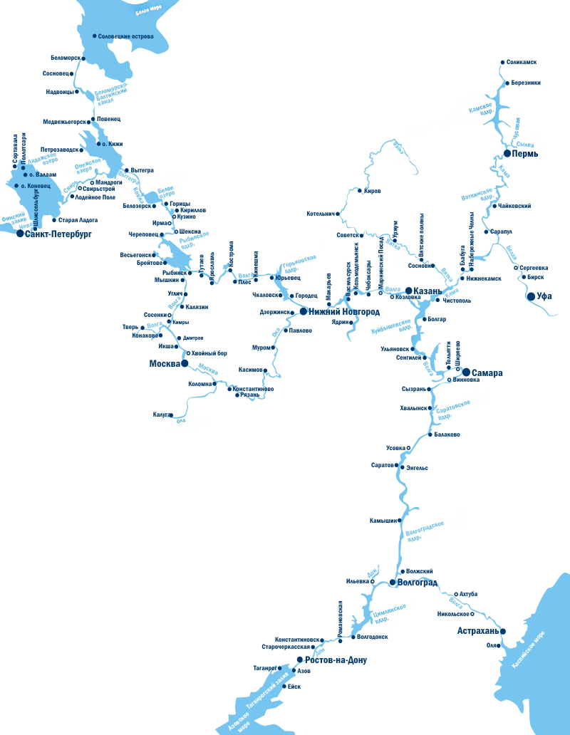 Карта водных путей